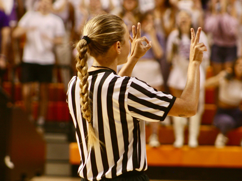 Sports official at basketball game Sports official at basketball game