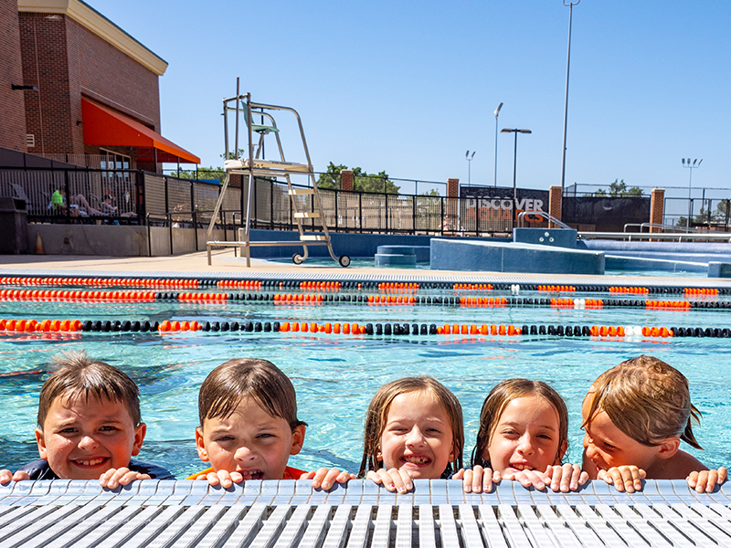 Children at swim lessons Children at swim lessons